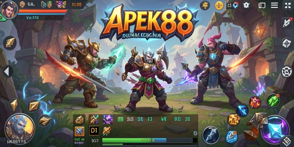 Screenshot APEK88 menampilkan aksi seru dalam permainan MMORPG.