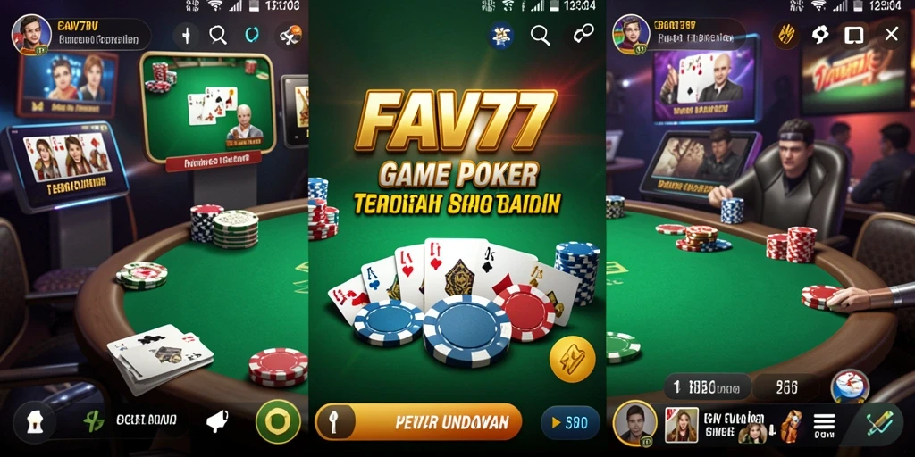 Tampilan gameplay menarik FAV77 dengan suasana poker yang seru.