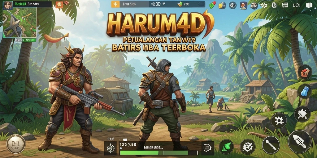 Tangkapan layar gameplay HARUM4D menampilkan petualangan seru di dunia terbuka.