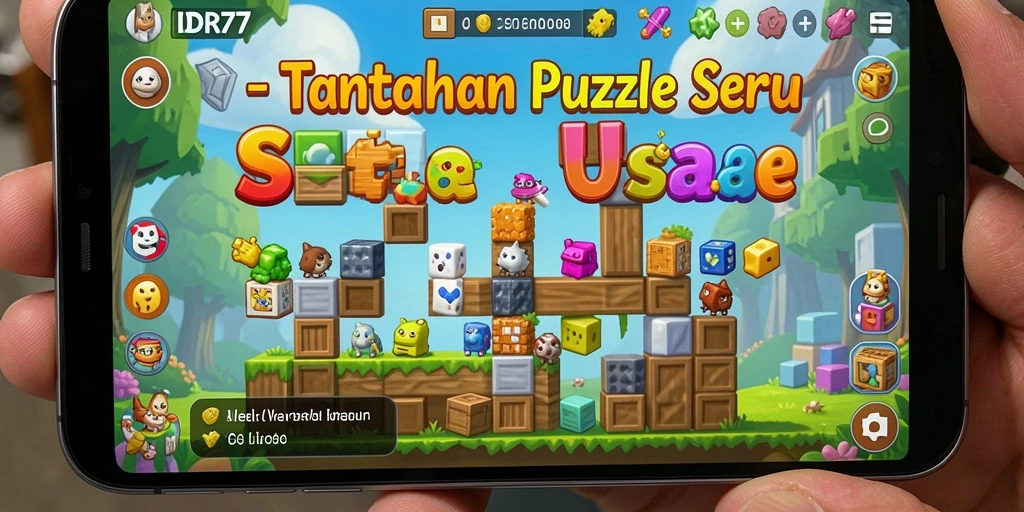Tampilan gameplay puzzle yang menarik dan seru di IDR77.
