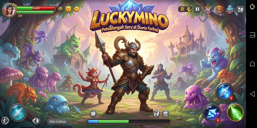 Tampilan gameplay dari LUCKYMINO yang menakjubkan dan penuh tantangan.