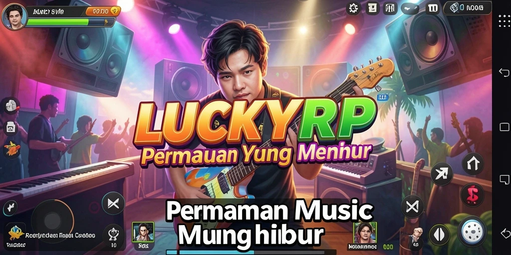 Tampilan menarik dari gameplay musik di LUCKYRP.