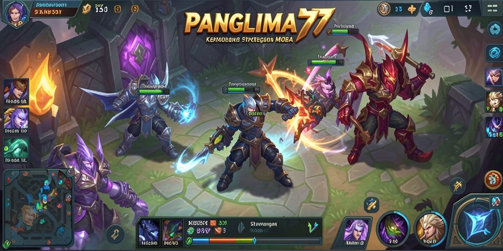 Gameplay MOBA yang menarik dan seru di PANGLIMA77.