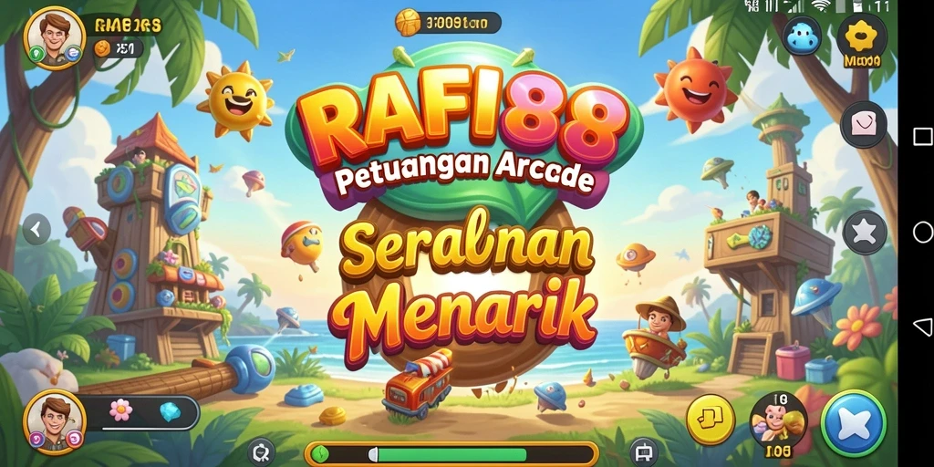 Tampilan seru gameplay RAFI88 dengan tantangan Arcade yang mengasyikkan.