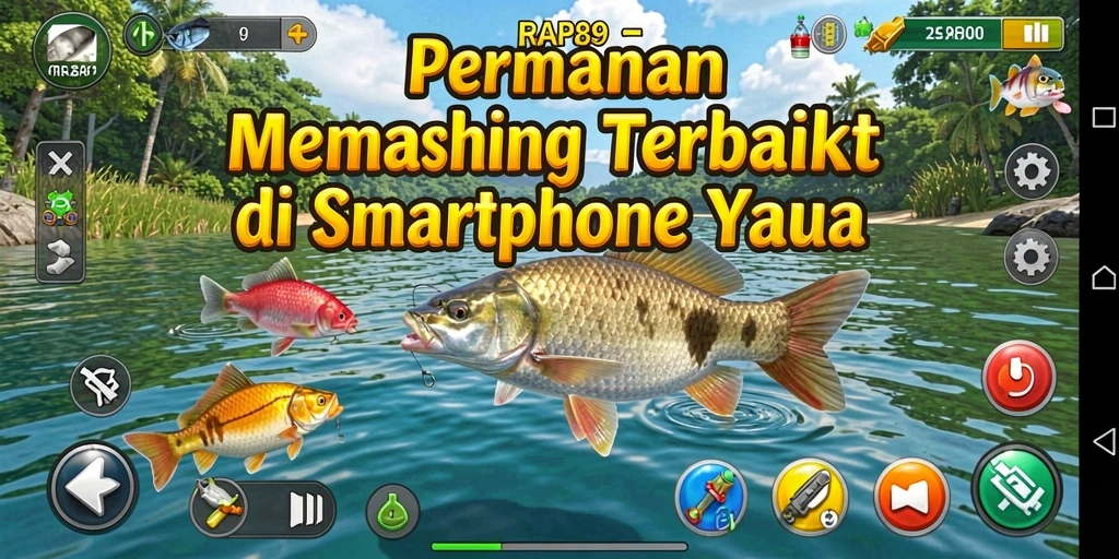 Tampilan gameplay memancing yang seru dan menegangkan dalam RAP89.
