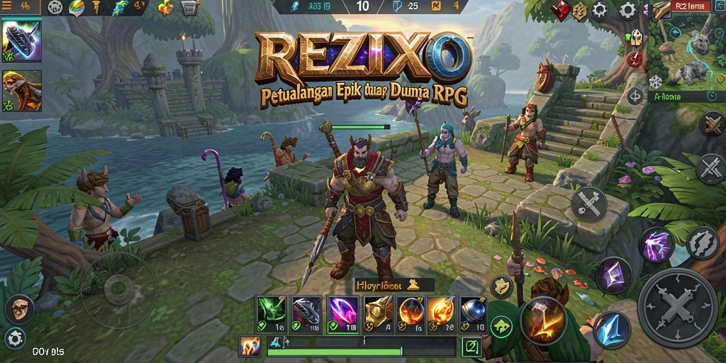 Tampilan gameplay REZIXO yang seru dan mendebarkan.