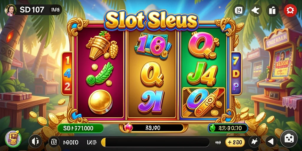 Screenshot utama SD107 menampilkan gameplay slot yang seru dan interaktif.