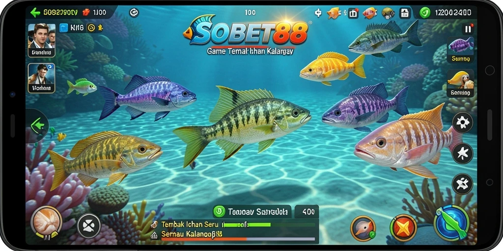 Tampilan menarik dari gameplay SOBET88 yang penuh aksi Tembak Ikan.
