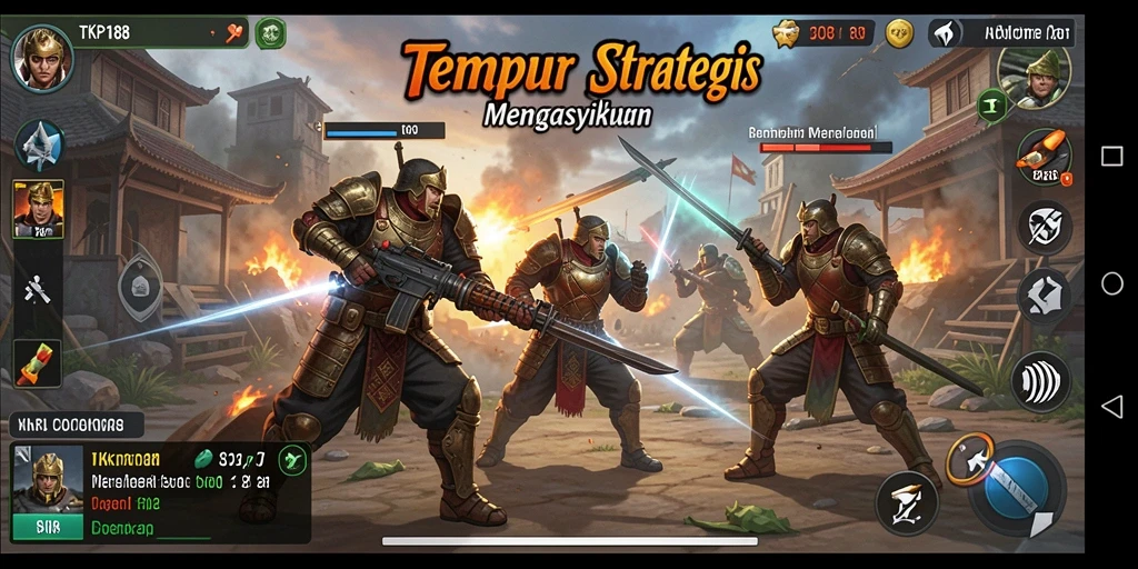 Tangkapan layar dari gameplay TKP188 yang penuh aksi.