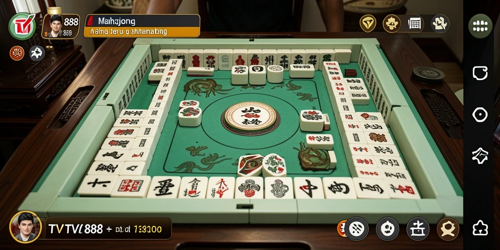 Tangkapan layar menunjukkan gameplay seru TV888 dalam permainan Mahjong.
