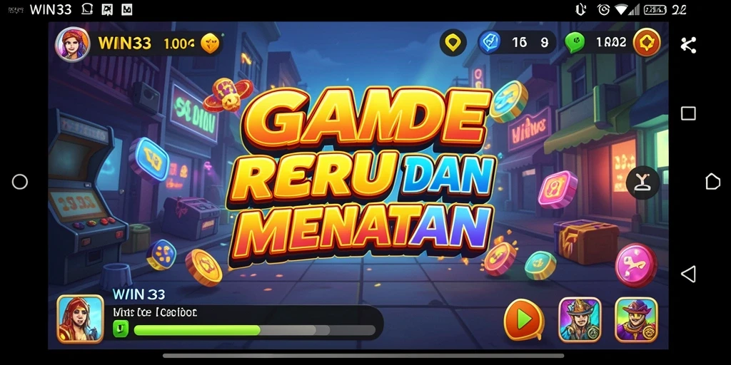 Tampilan gameplay dinamis dan penuh aksi dari WIN33.